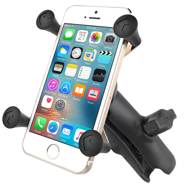 RAM X-Grip® B-Size Phone Holder Kit with Composite Double Socket Arm – Universal Smartphone Mount