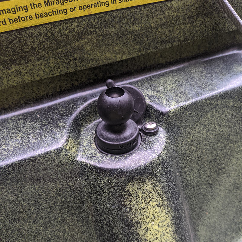 RAM Wedge Adapter Base for Scotty and Hobie Sail Port with 1" Ball