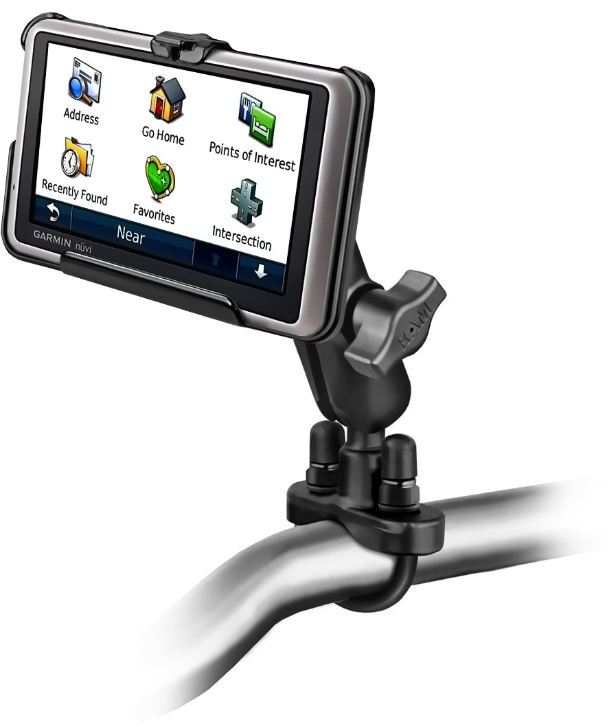 RAM 1" Ball Handlebar Mount with U-Bolt for Garmin nuvi 1300 & 2400 Series