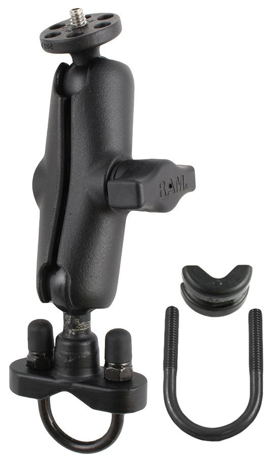 RAM Handlebar Rail Mount with Threaded 1/4"-20 Camera Action Cam Adapter