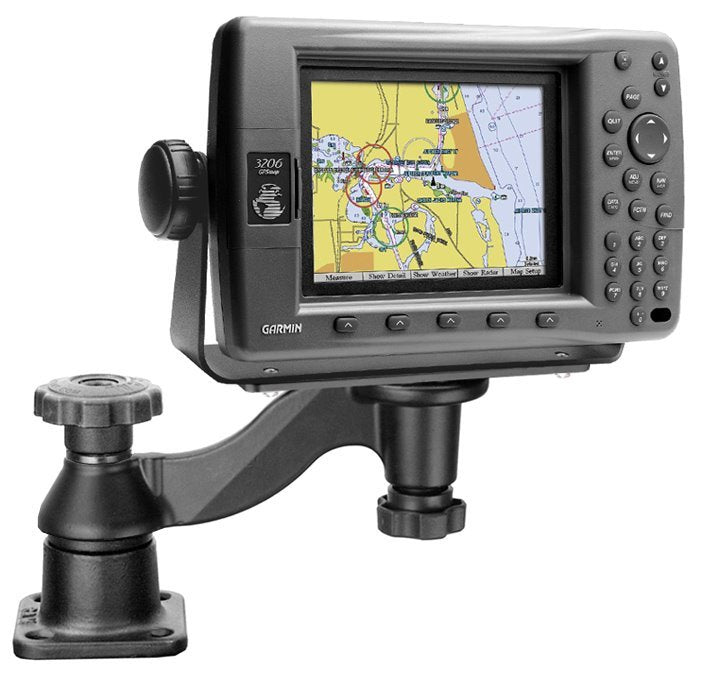 RAM® Horizontal 6" Swing Arm Drill-Down Mount for Fishfinders & Chartplotters