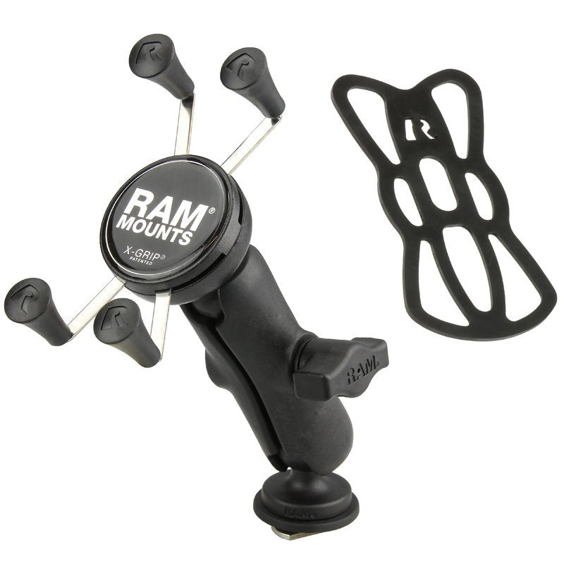 RAM X-Grip Phone Mount with Track Ball Base – Medium, Adjustable Vehicle & Boat Track System Holder