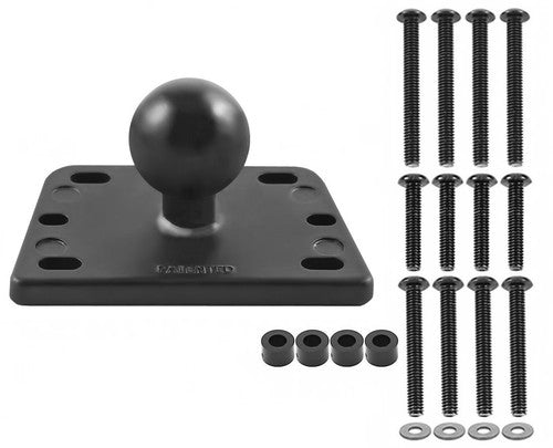 RAM Centered Motorcycle Reservoir Cover Base with 1" Ball