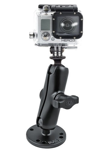 RAM® Drill-Down Double Ball Mount with Action Camera Adapter – Medium Arm | RAM-B-138-GOP1U