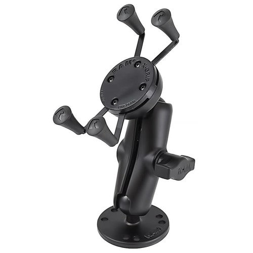 RAM® 1" Ball Drill-Down Mount with X-Grip® Phone Holder – Heavy-Duty AMPS Base
