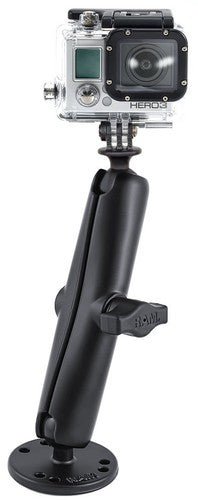 RAM Drill Down Long Mount with Adapter for GoPro and other Action Cams