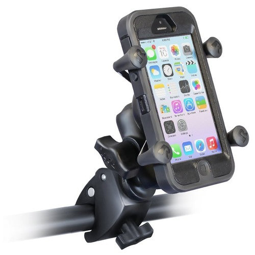 Short RAM Tough-Claw™ Handlebar & Rail Mount with RAM X-Grip® Phone Holder – Compact B-Size Kit