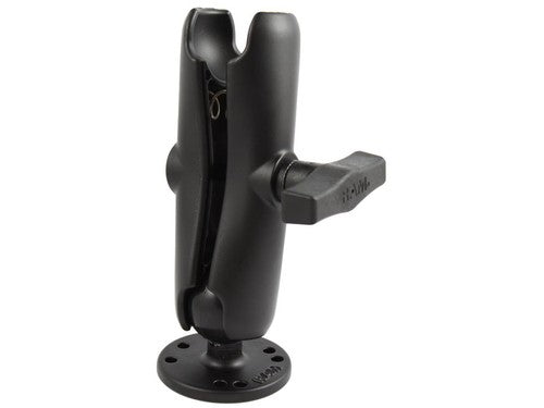 RAM Double Socket Arm with 2.5 Inch Round AMPS Base and 1.5" Ball