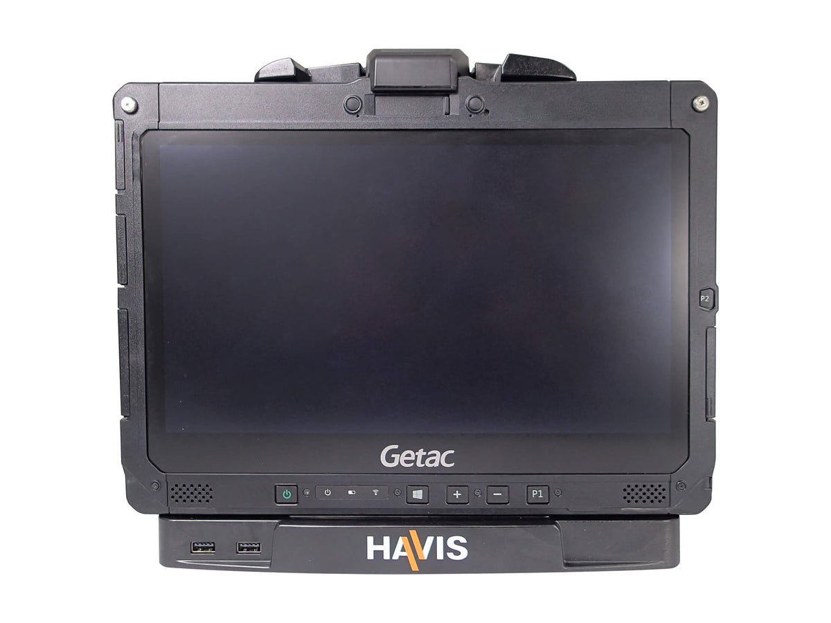 Havis Docking Station Package for Getac K120 Rugged Tablet with Triple Pass-Thru Antenna Connections, External Power Supply & Power Supply Mounting Bracket