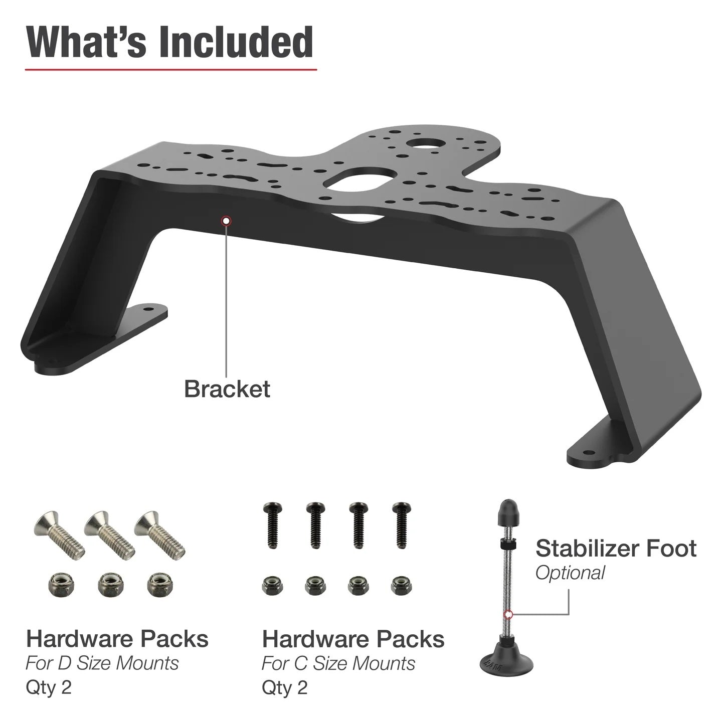 RAM Heavy Duty Fishfinder Deck Mount (RAM-FF1U) – Supports Up to 3 Fishfinders