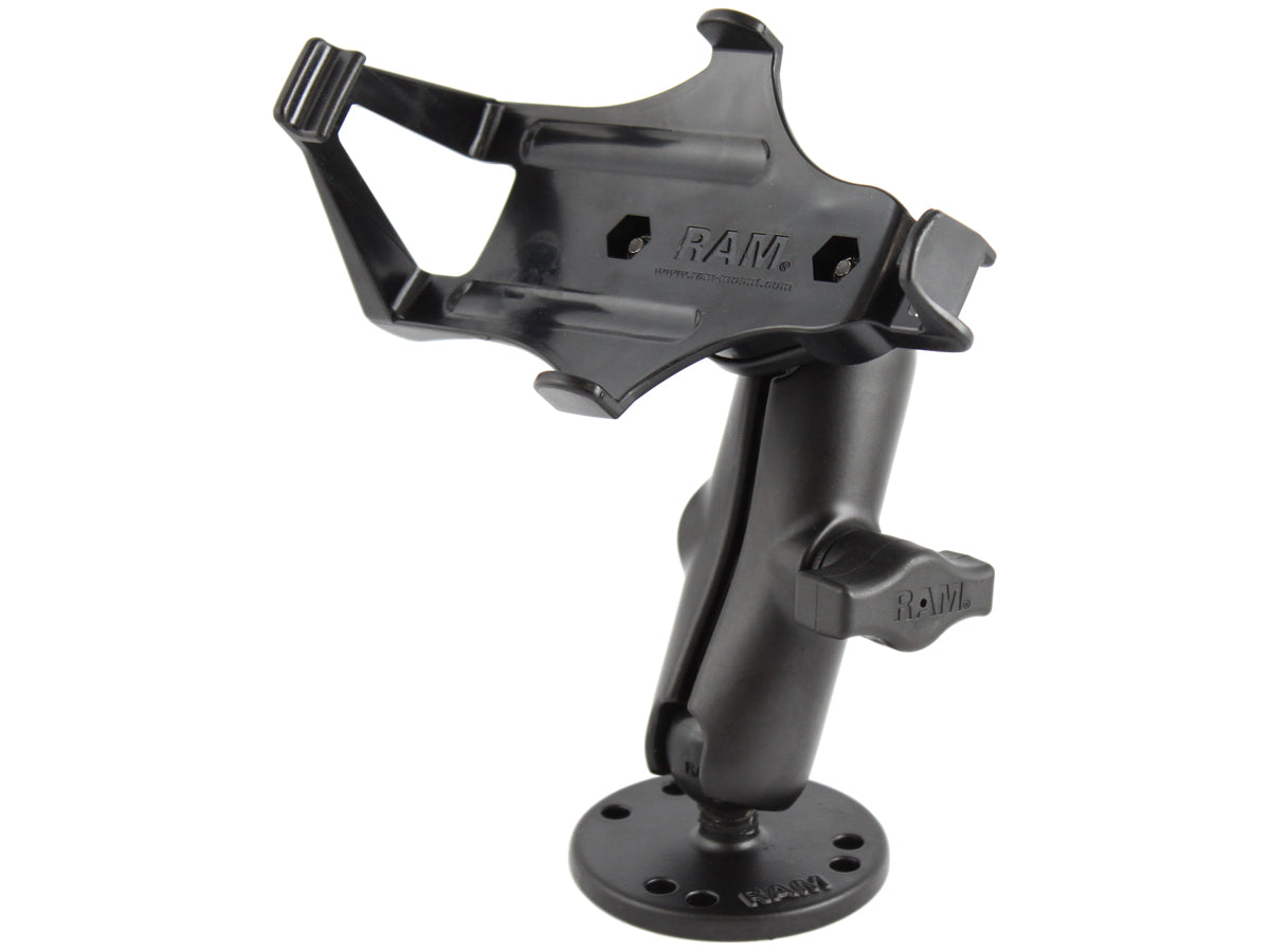 RAM marine grade aluminum drill down mount for Garmin GPSMAP devices.