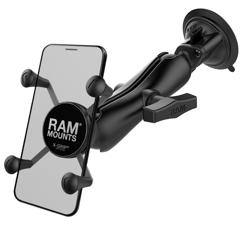 RAM X-Grip Suction Cup Phone Mount with 1.5" Ball & Heavy-Duty Twist-Lock Base