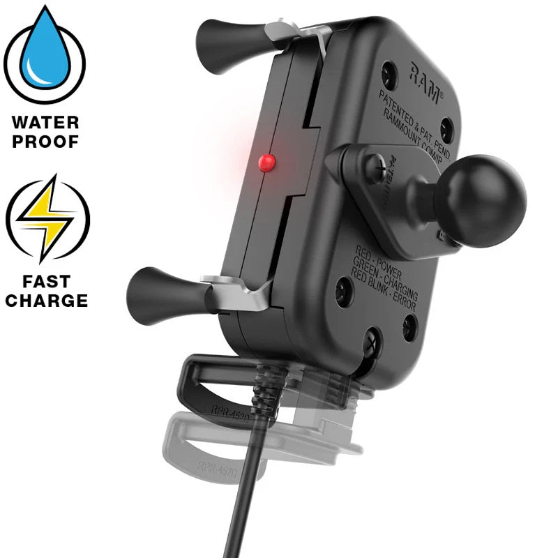 RAM Tough-Charge X-Grip Holder 10W Waterproof Wireless Charging