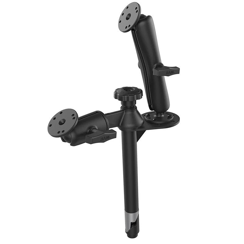 RAM 8” Tele-Pole Upper Pole & C-Size Double Ball Swing Arm Mount