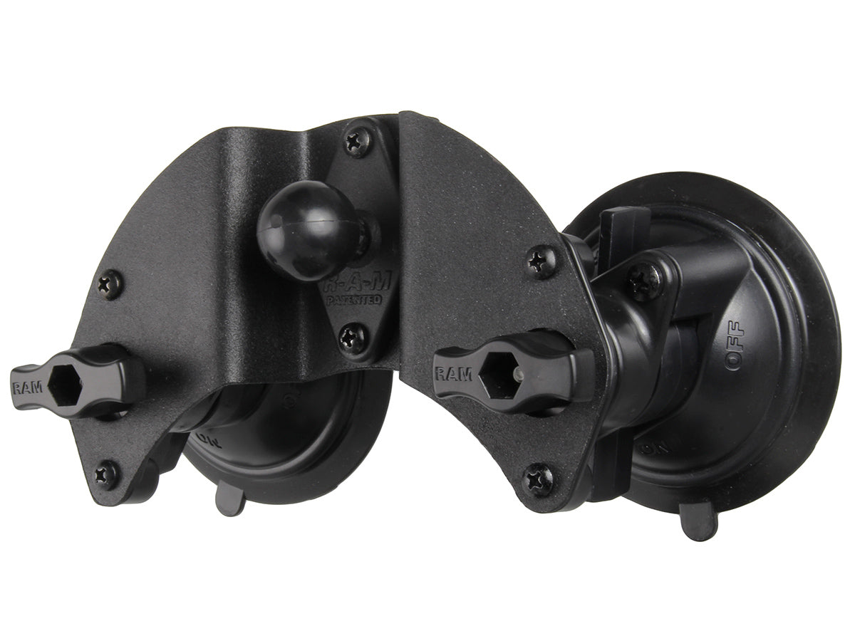 RAM Mount Dual Pivot Suction Cup Base with Diamond Base and 1" Ball