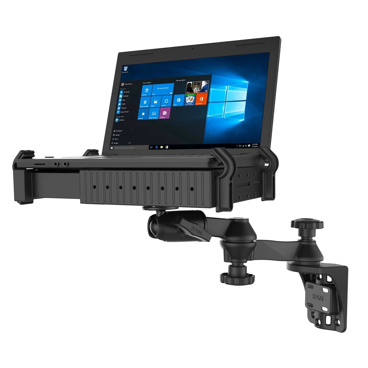 RAM Tough-Tray Laptop Mount with Vertical Swing Arm | C-Size Ball
