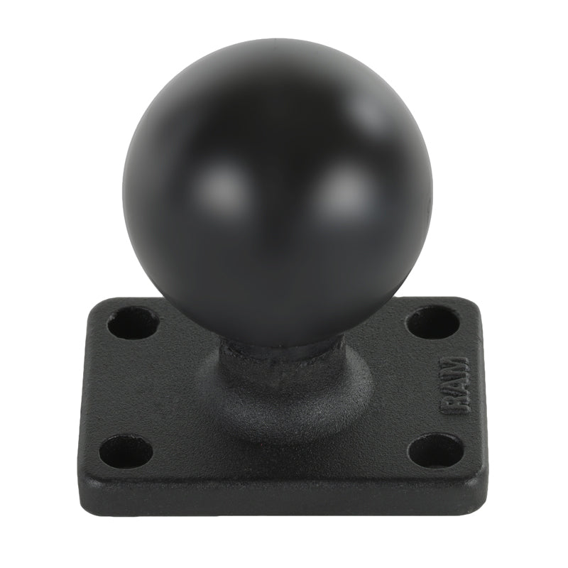 RAM® Rectangular Ball Base with 1" x 1.5" Hole Pattern and C Size 1.5" Ball | RAM-202U-152