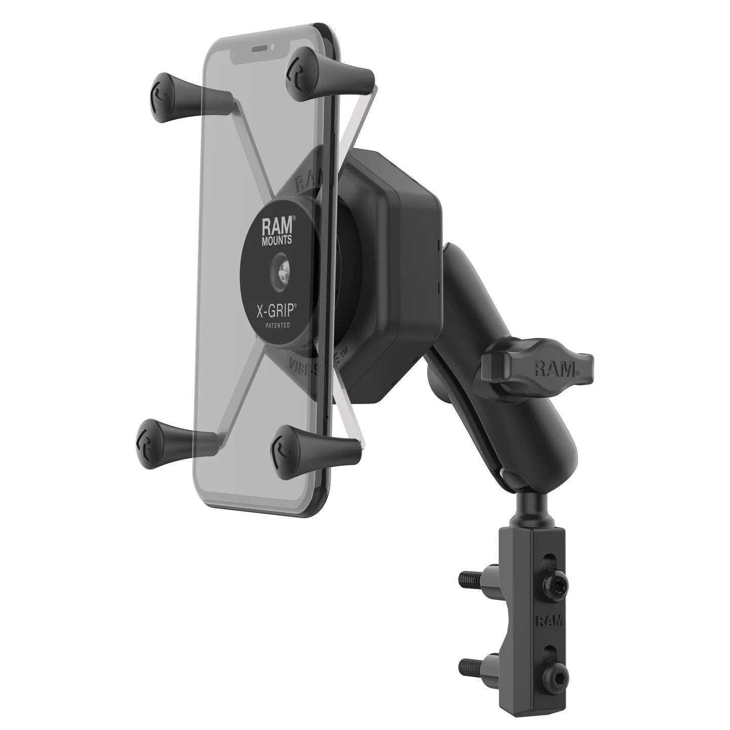 RAM Vibe-Safe X-Grip Large Phone Mount with Motorcycle Reservoir Base