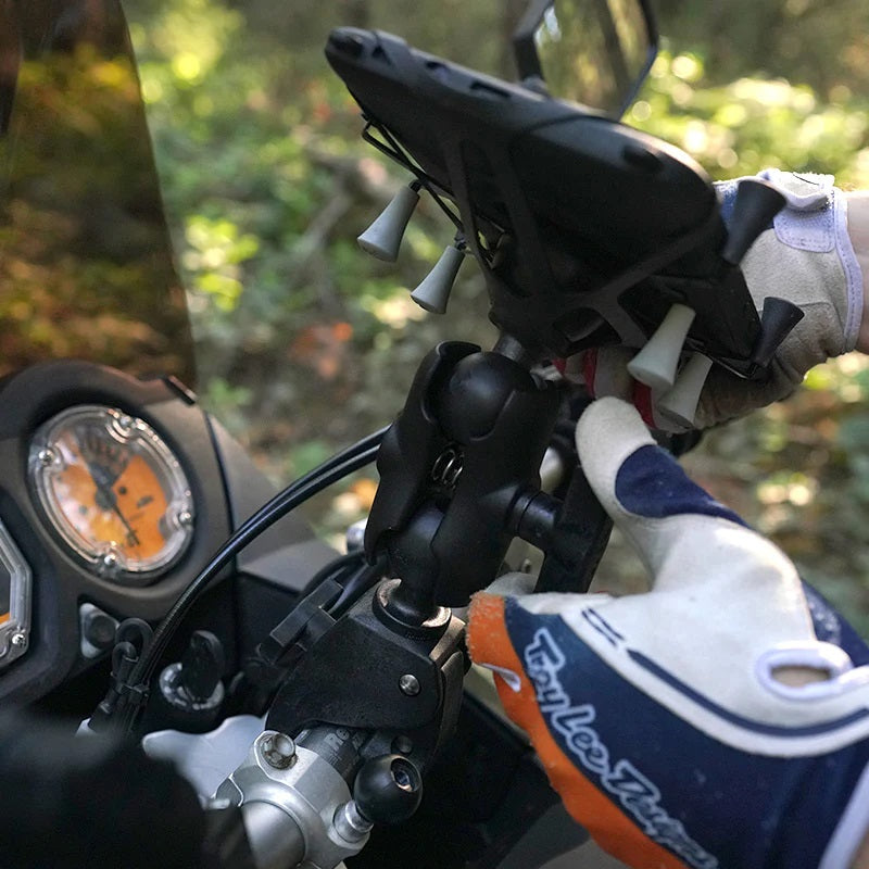 RAM® X-Grip® 7–8 Inch Tablet Mount with Tough-Claw™ Rail Clamp – C Size Short Arm