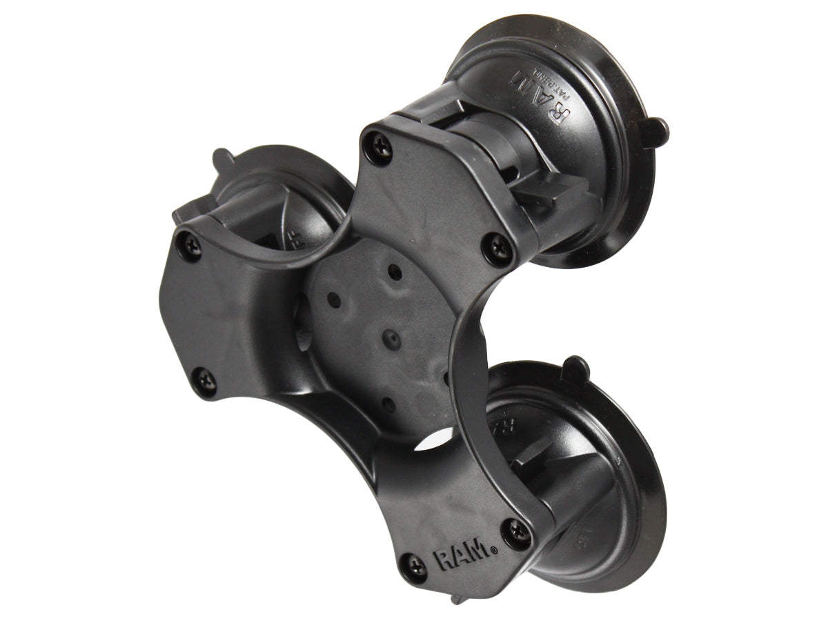 RAM Twist-Lock Triple Suction Cup Base with AMPS Hole Pattern