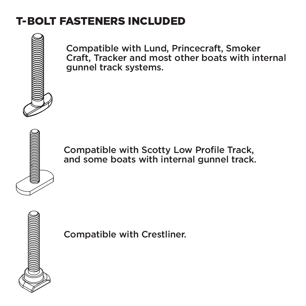 Scotty 343 (0343) Locking Gunnel Track Mount