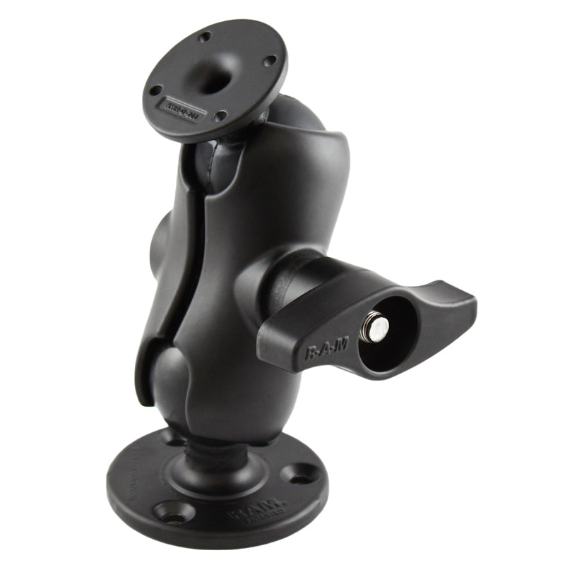 RAM 2.25" Ball Short Mount with 2.5" Round Plate and 3.68" Round Plate