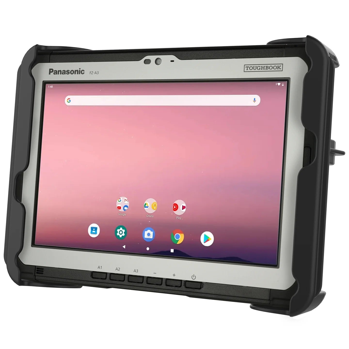 RAM Tab-Tite spring-loaded tablet holder for Panasonic FZ-G2, FZ-A3 & Getac UX10 rugged tablets”