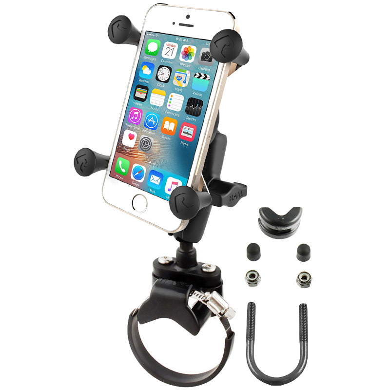 RAM® X-Grip® ATV/UTV Phone Mount with Rail Clamp – Universal Off-Road Device Holder