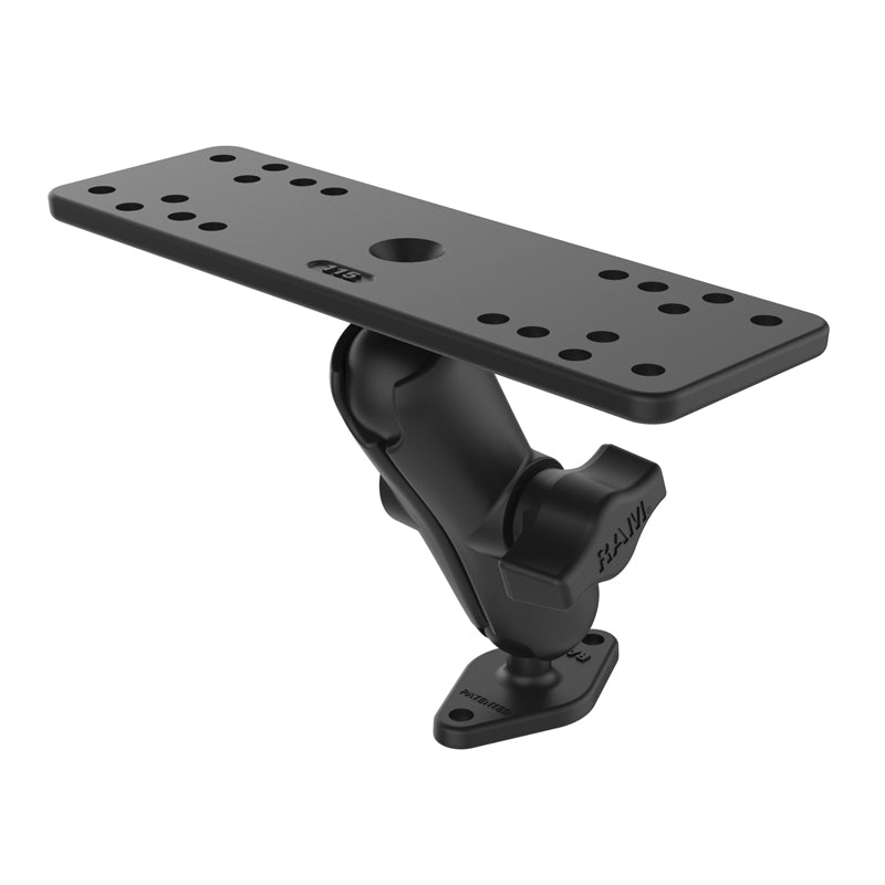 RAM Drill Down Diamond Base Mount with Universal Plate for Marine Electronics