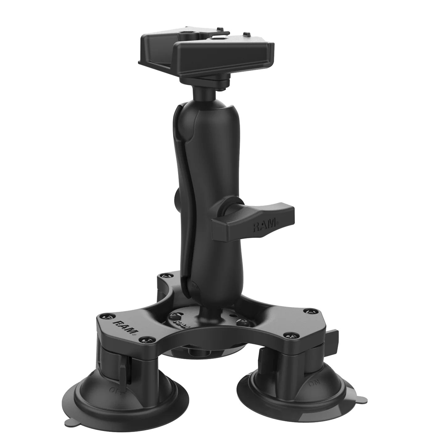 Heavy-Duty Triple Suction Mount for Starlink Mini – RAM® Twist-Lock™ C-Size Kit