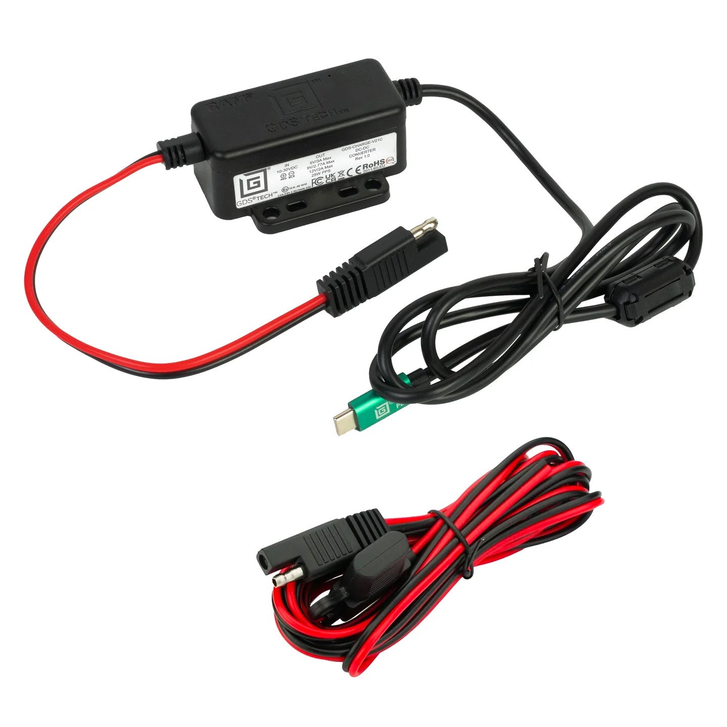 USB-C Hardwire Charger – 10-30V 25W Power Delivery | RAM Mounts