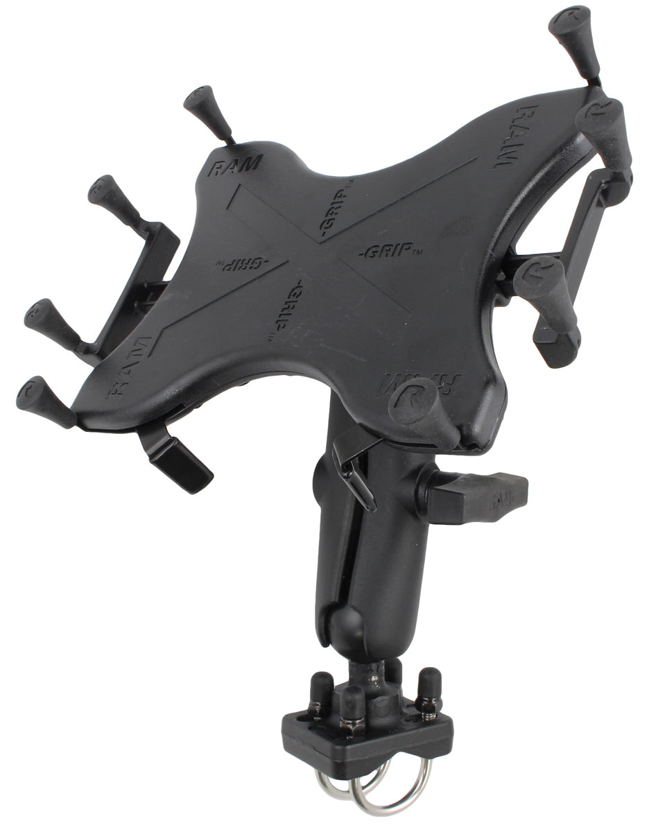 RAM Double U-Bolt 1.5" Ball Mount with X-Grip Holder for 9" - 10" Tablets