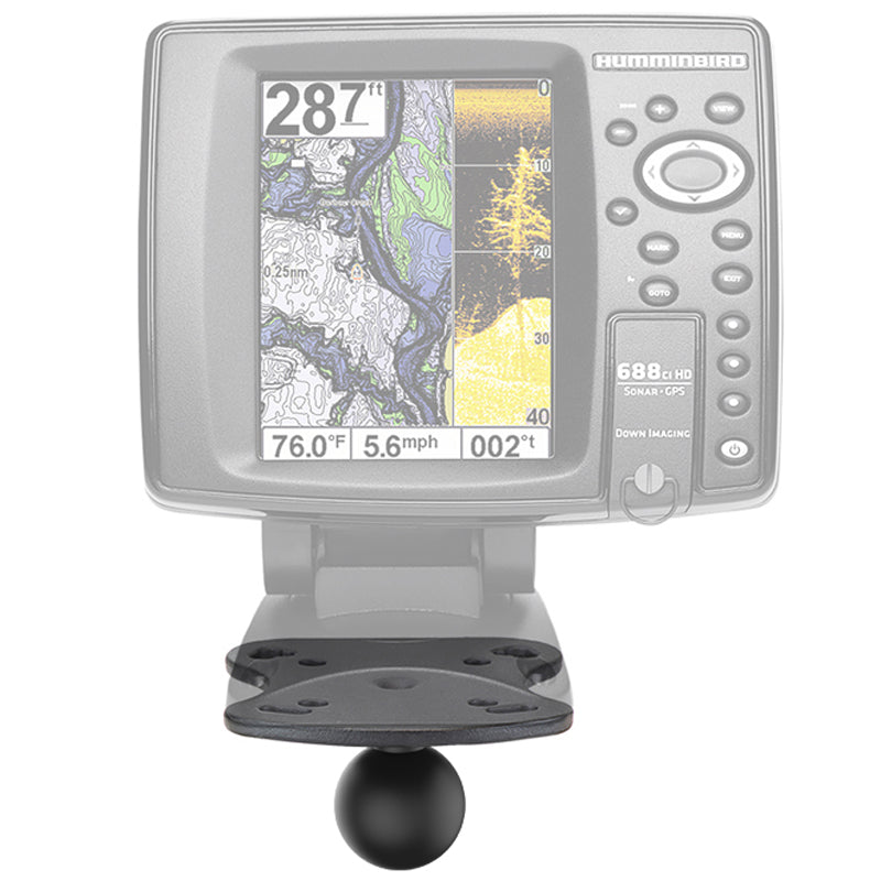 RAM Electronics Base with 1.5" Ball for Humminbird, Lowrance and Raymarine