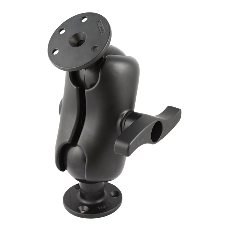 RAM Drill Down Short Mount with Two 3.35" Ball Round Bases