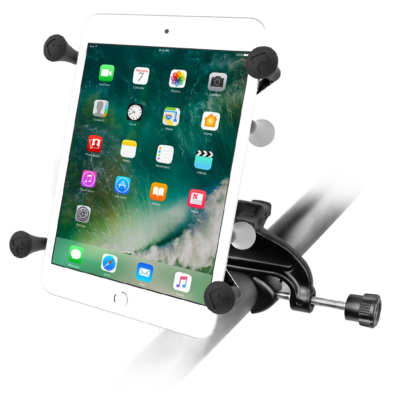 RAM® X-Grip® Yoke Clamp Tablet Mount for 7"-8" Devices – Cockpit, Aircraft, and Vehicle Rail Mount