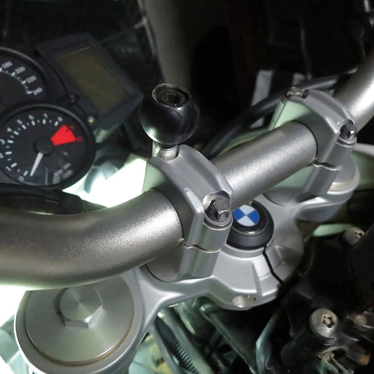 RAM Motorcycle Handlebar Clamp Base with B Size 1" Ball | RAM-B-367U