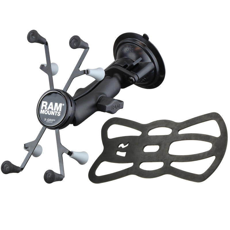 RAM® X-Grip® 7"-8" Tablet Mount with Twist-Lock™ Suction Cup | Rugged Adjustable Vehicle Tablet Holder