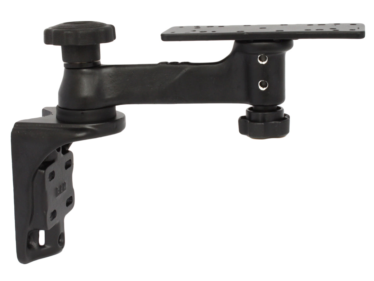 RAM Straight Single 6" Swing Arm, Vertical Base with Horizontal Mounting Base