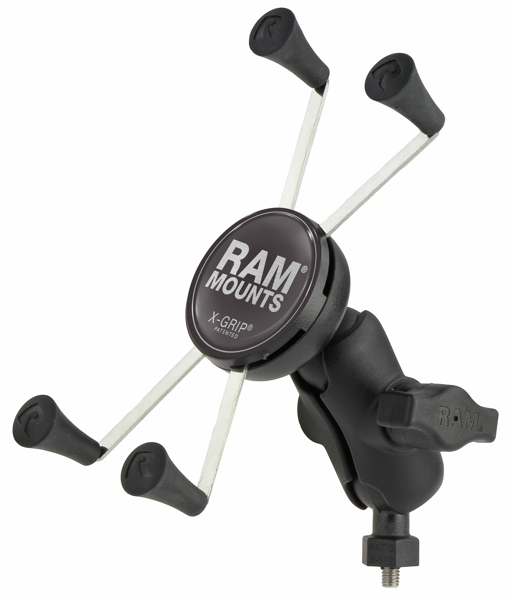 RAM X-Grip Large Phone Mount with M6-1 x 6mm Tough-Ball Base and Short Arm for Motorcycles, ATVs and UTVs