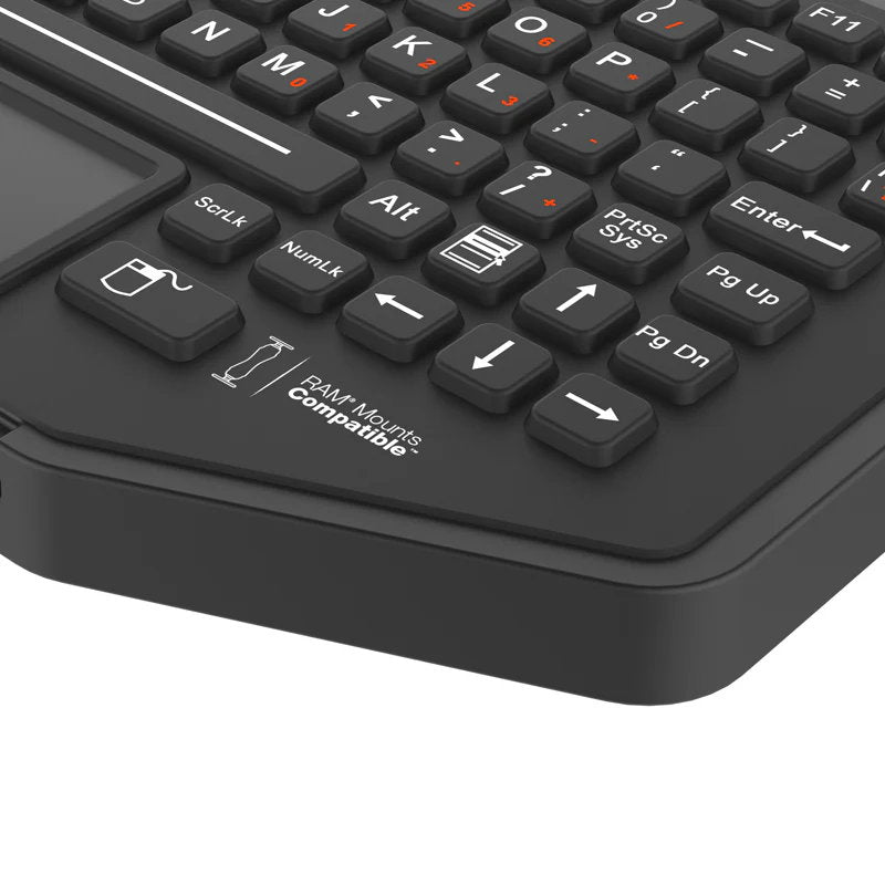 Rugged USB Keyboard with Track Pad for Vehicle Workstations | RAM Mounts