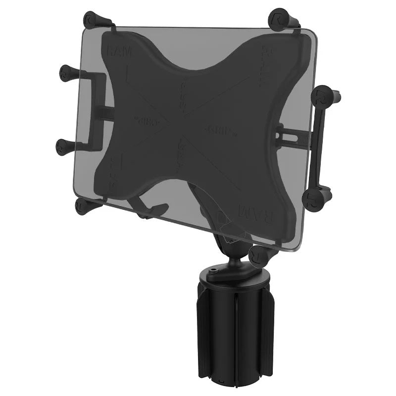 RAM® X-Grip® 9"-11" Tablet Cup Holder Mount with RAM-A-CAN™ II | Universal Adjustable Vehicle Tablet Holder