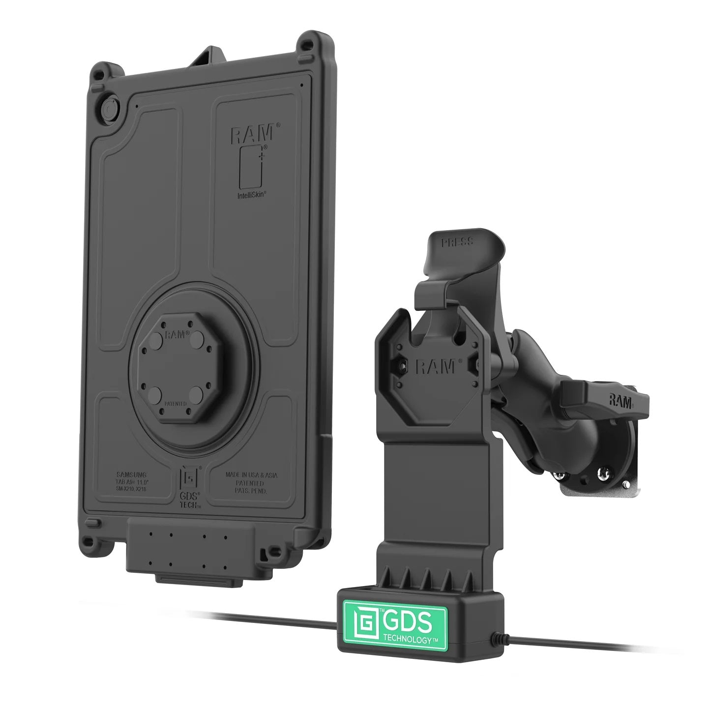 RAM GDS Uni-Conn Vehicle Bundle with Single USB-C for Samsung Tab A9+