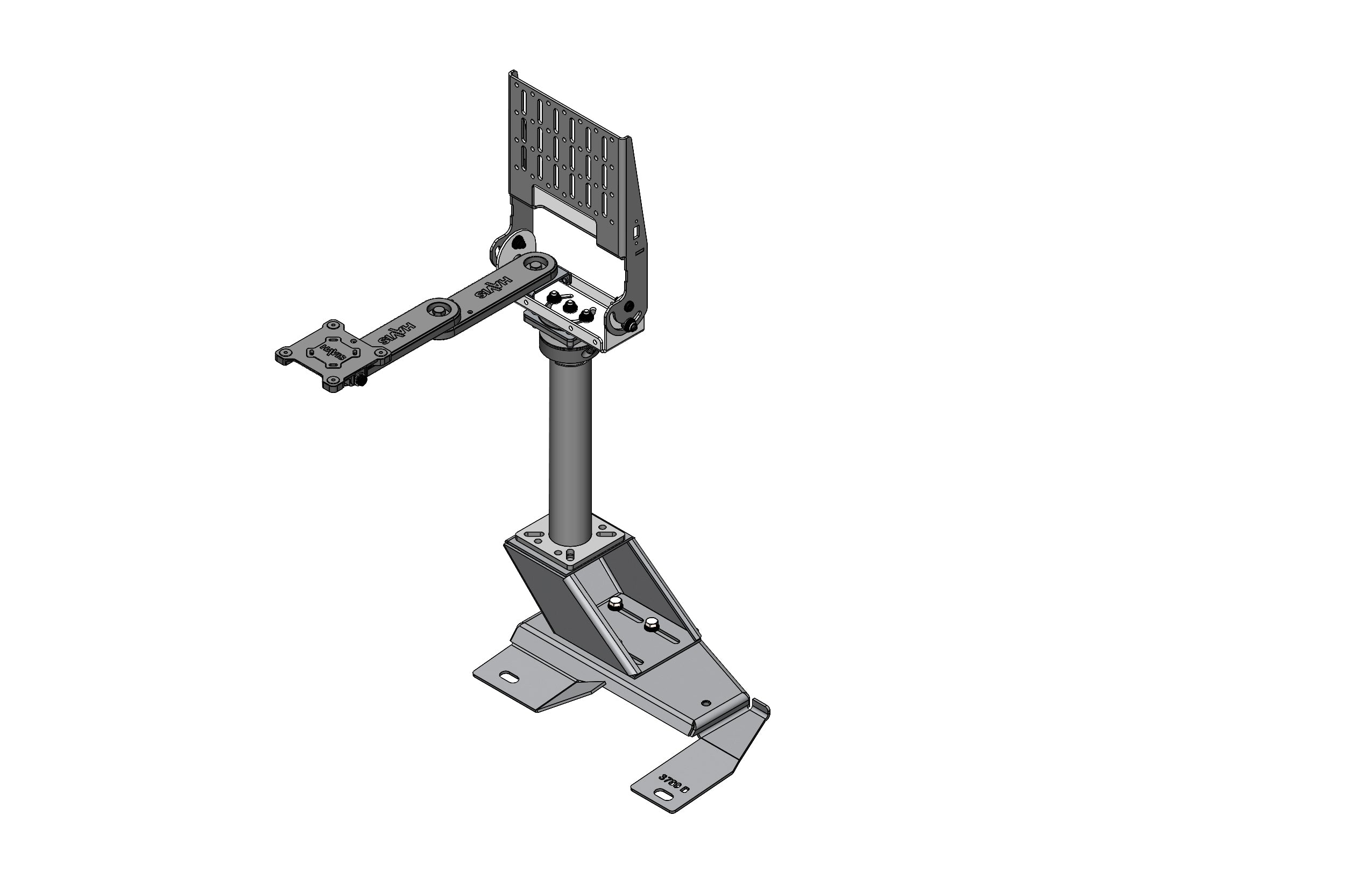 Havis Standard Tablet Pedestal Mount Package For 1997-2023 Ford E-Series Van