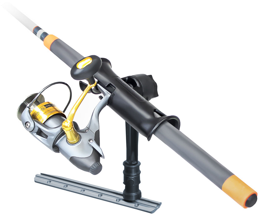 RAM Tube Jr Fishing Rod Holder with 6" Spline Post and Adapt-A-Post Track Base