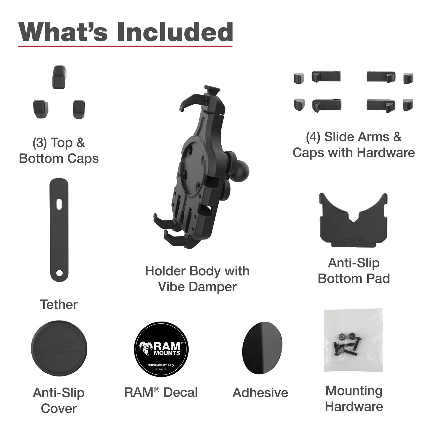 Phone Mount Holder – Quick-Grip Pro with Vibration Damper | RAM Mounts
