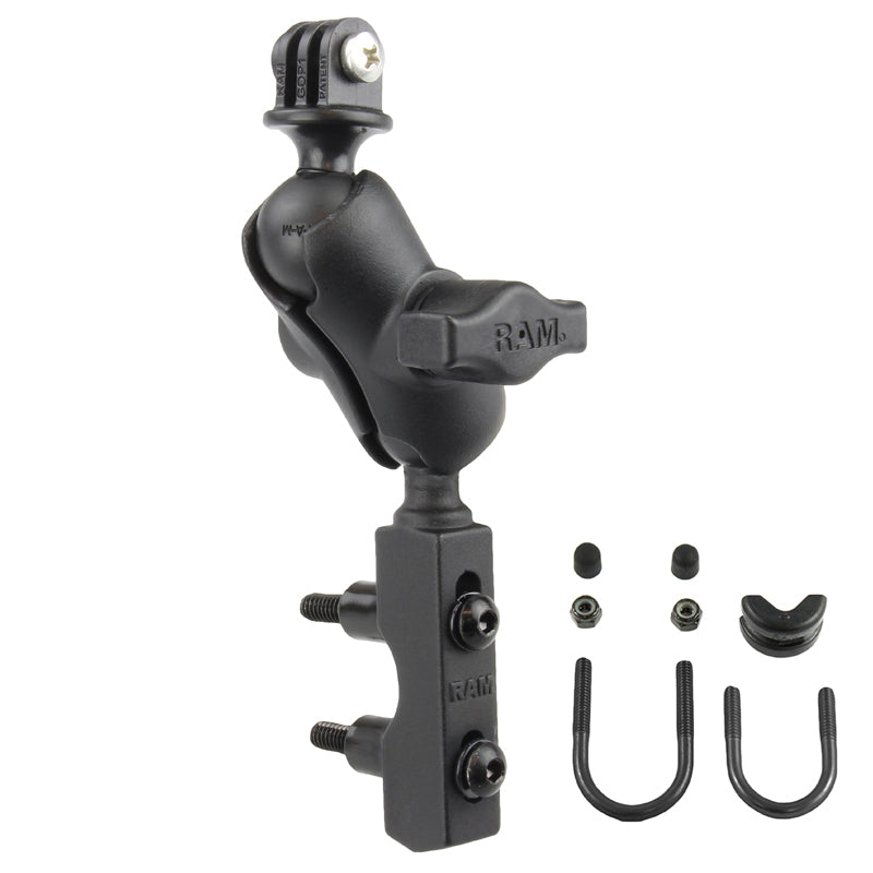 RAM Motorcycle Clutch / Brake Short Mount with Adapter for GoPro and Other Action Cams
