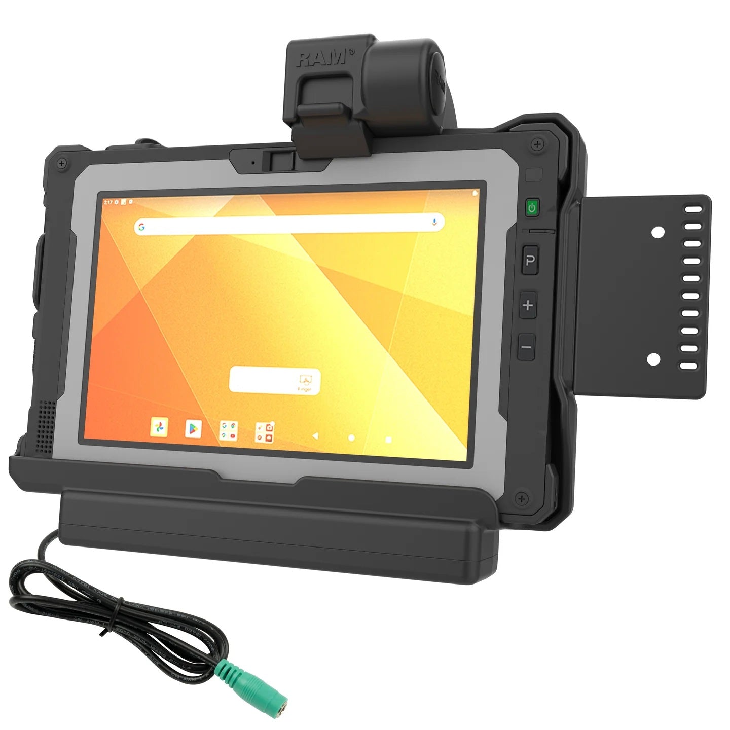 RAM Form-Fit Powered Dock with Charging Connector for Getac ZX80 Rugged Tablet