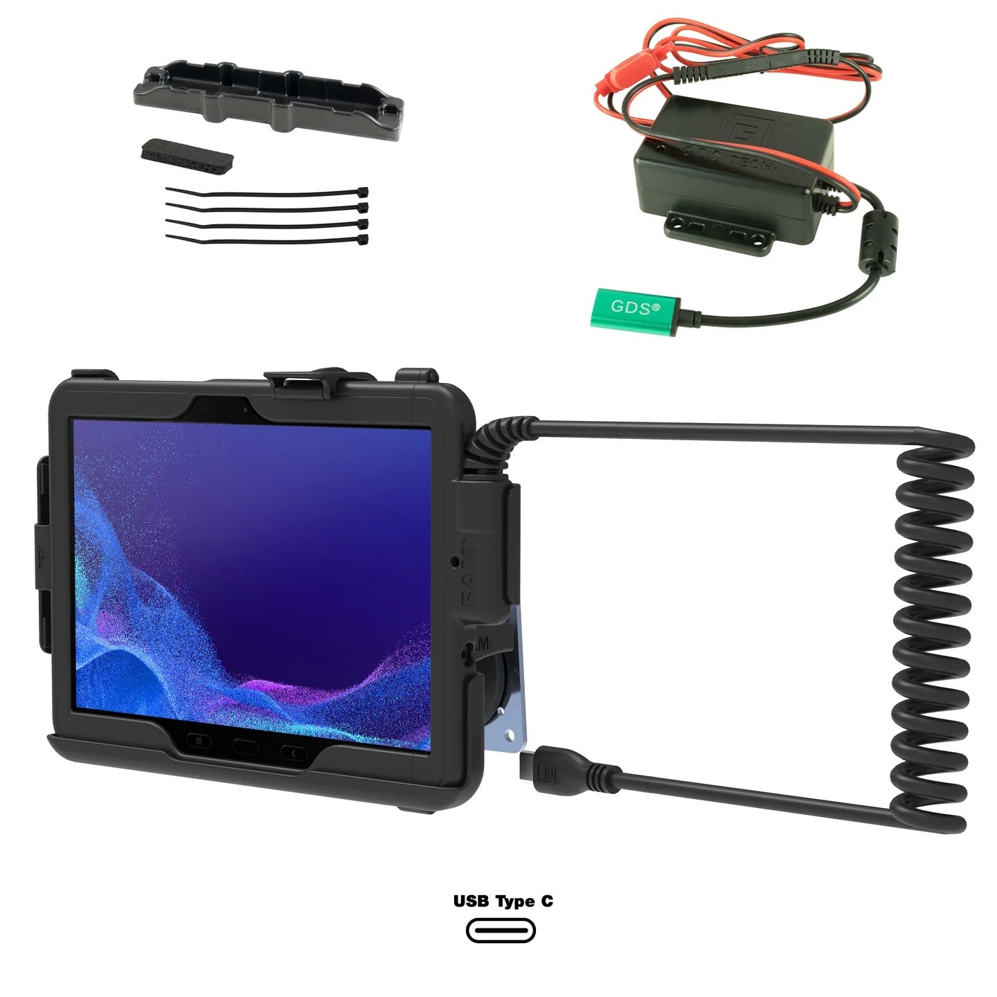 RAM Tough-Case Bundle for Tab Active4 Pro with Power Delivery Charger