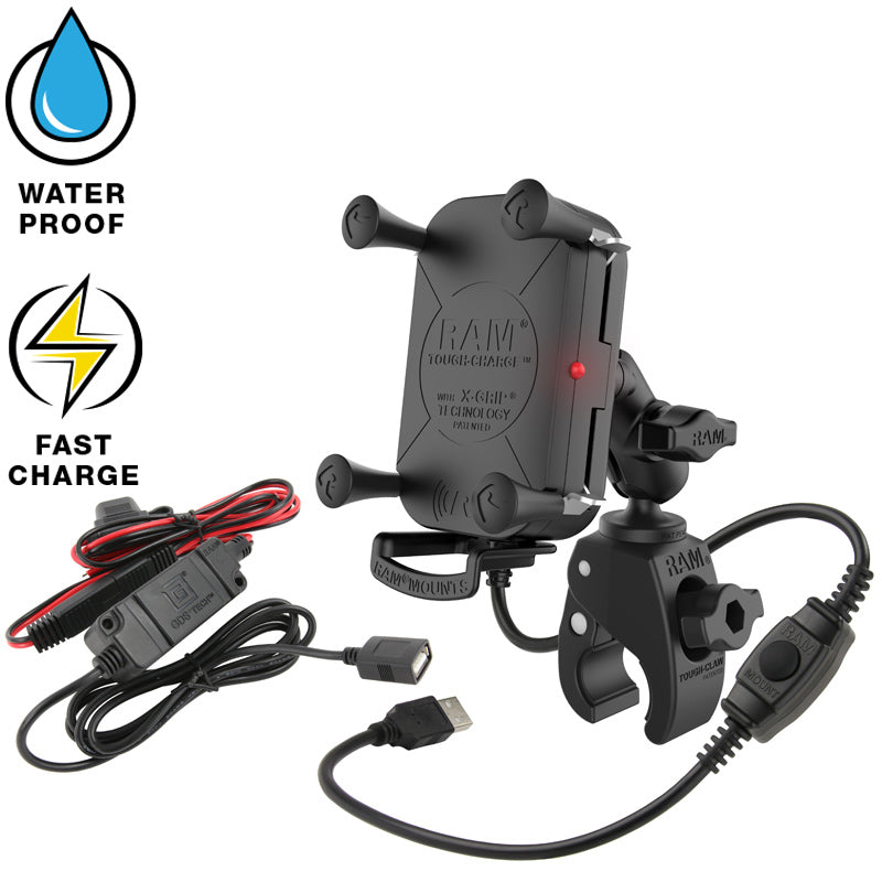 RAM Tough-Charge 15W Waterproof Wireless Charging Mount with Tough-Claw