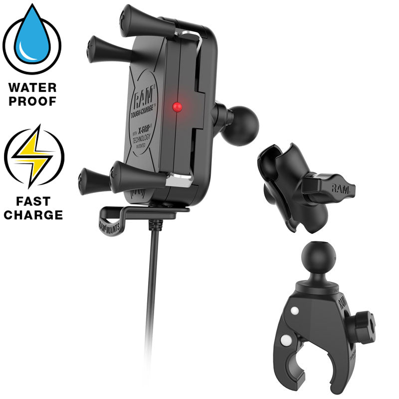 RAM Tough-Charge 15W Waterproof Wireless Charging Mount with Tough-Claw
